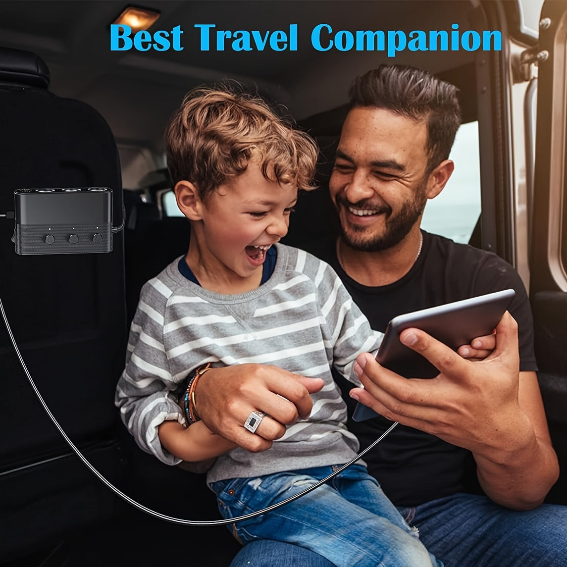 7 in 1 Car Charger Adapter Cigarette Lighter Plug Splitter Independent Switches