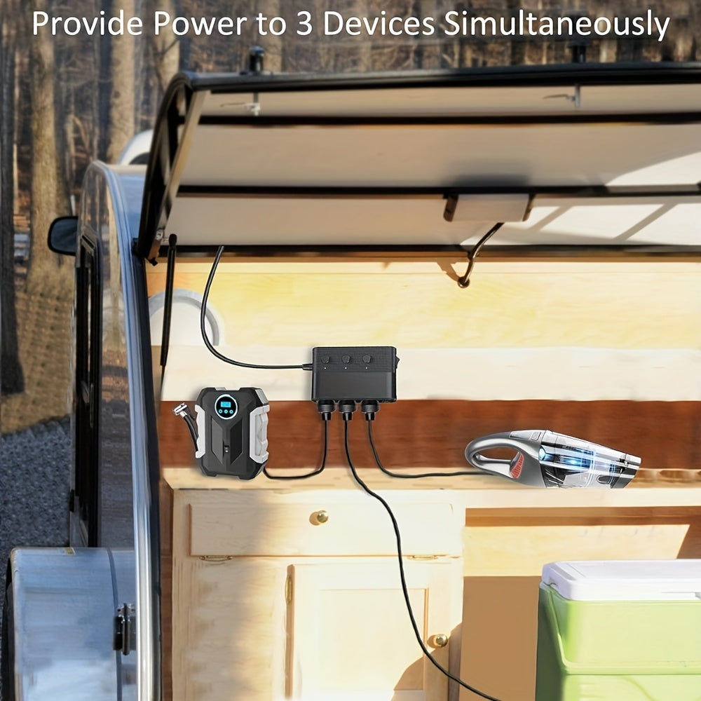 7 in 1 Car Charger Adapter Cigarette Lighter Plug Splitter Independent Switches