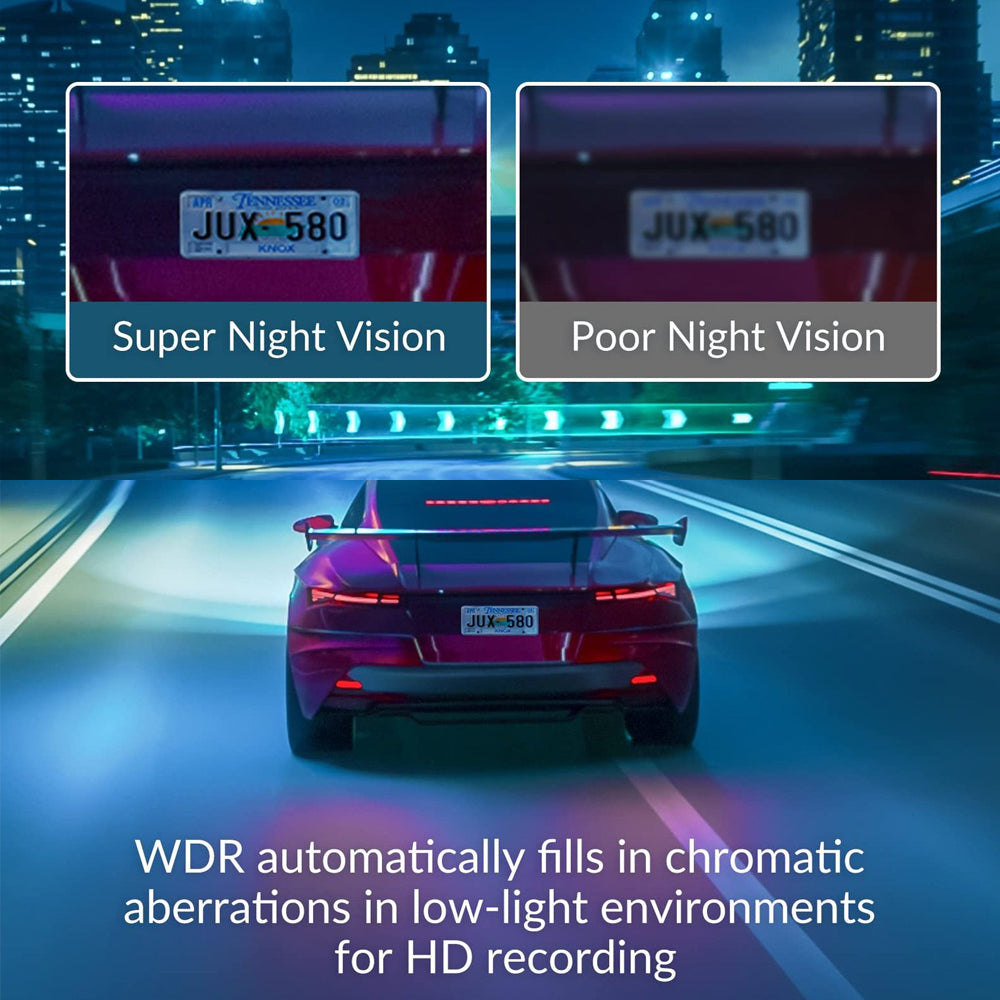 3-Channel Car DVR HD 1080P Vehicle Dash Cam Motion Detection 32GB Card Included
