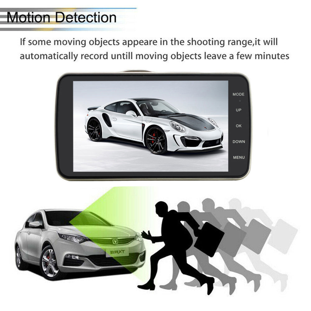1080P Dual Dash Cam Front and Rear Motion Detection Loop Recording Car Camera