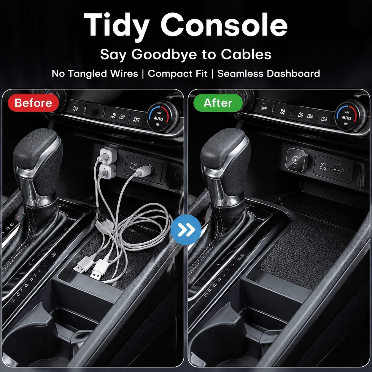 Premium Metal Mini 2-in-1 Wireless CarPlay & Android Auto Adapter – product detail image 5