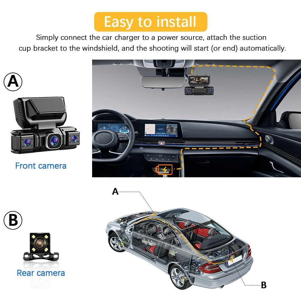 WiFi 4-Channel 1080P Dash Cam Front Cabin Side Rear Camera with 32GB Card – product detail image 9