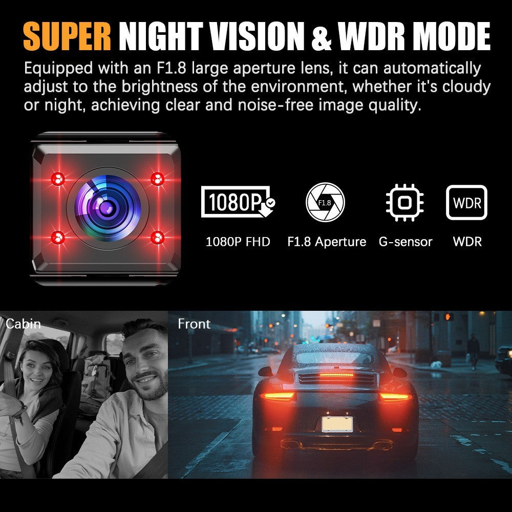 WiFi 4-Channel 1080P Dash Cam Front Cabin Side Rear Camera with 32GB Card – product detail image 4