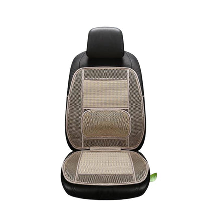 Car Seat Home Mesh Bamboo Seat Cushion Lumbar Brace Back Support Cool in Summer
