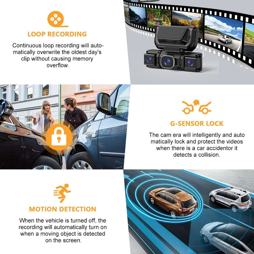 WiFi 4-Channel 1080P Dash Cam Front Cabin Side Rear Camera with 32GB Card – product detail image 8