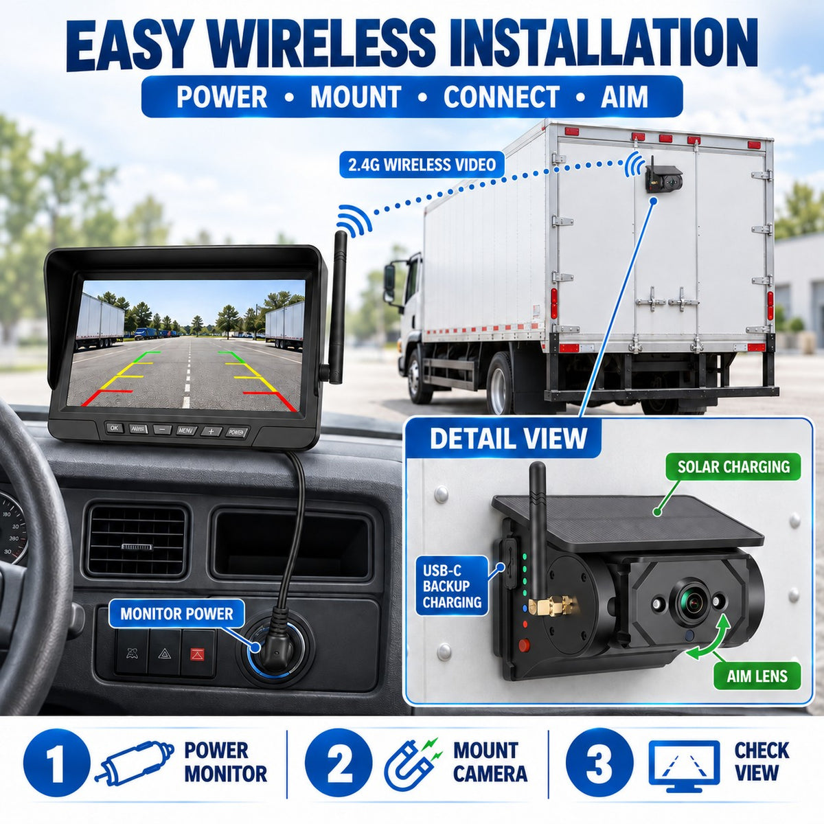 MCNE TA-147 wireless camera installation steps