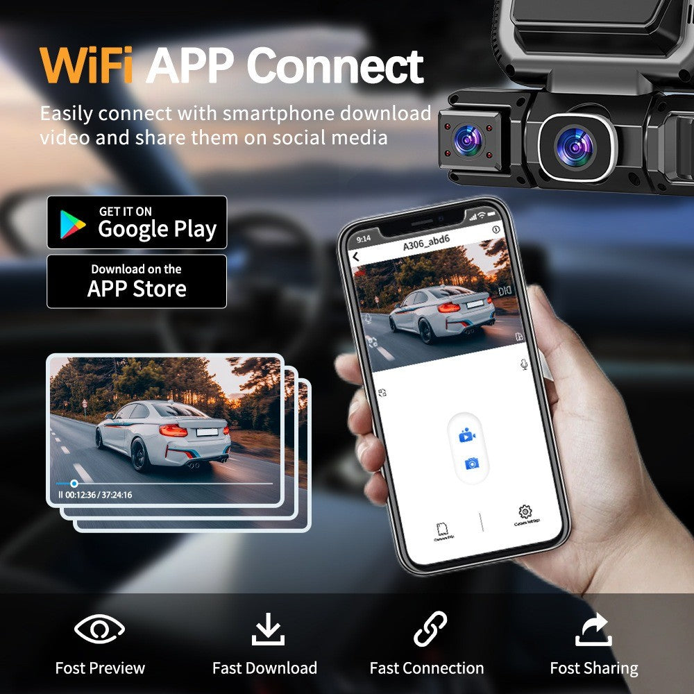 WiFi 4-Channel 1080P Dash Cam Front Cabin Side Rear Camera with 32GB Card – product detail image 5