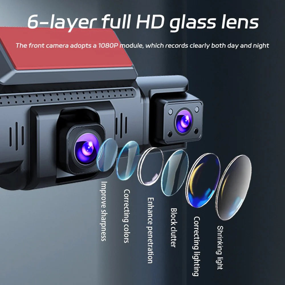 4 Channel 5G WiFi Dashcam FHD 1080P 170° Wide Angle Motion Detection with 64GB Card