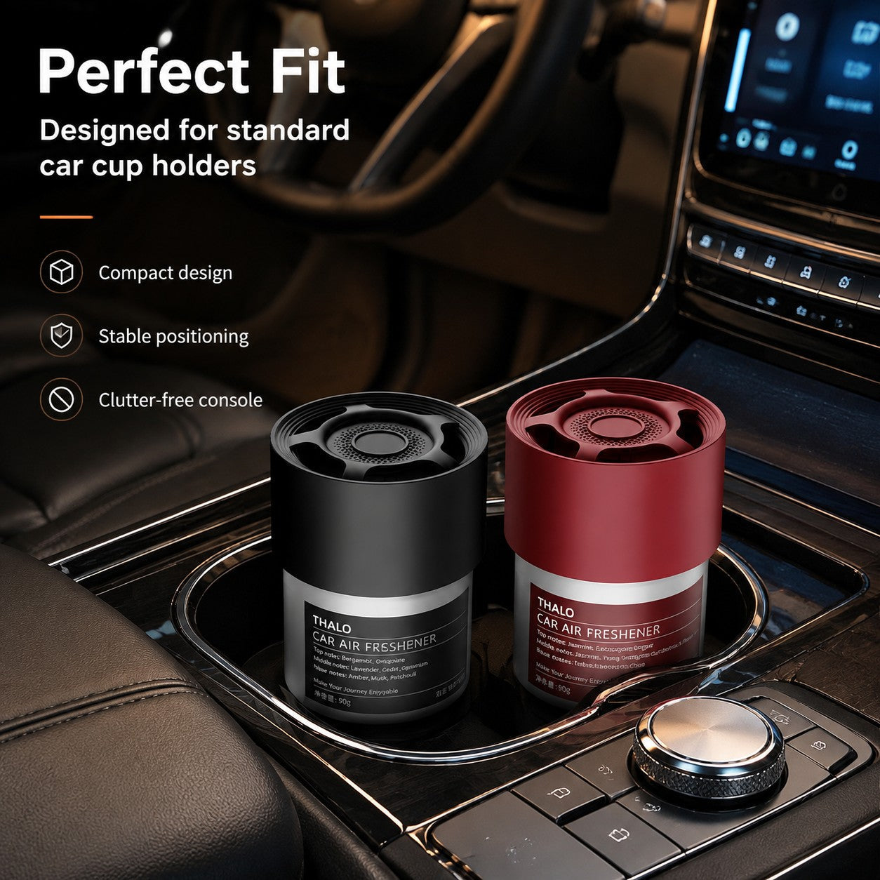 2-Pack Solid Car Air Freshener - 2 x 90g Adjustable Fragrance Balm – product detail image 9
