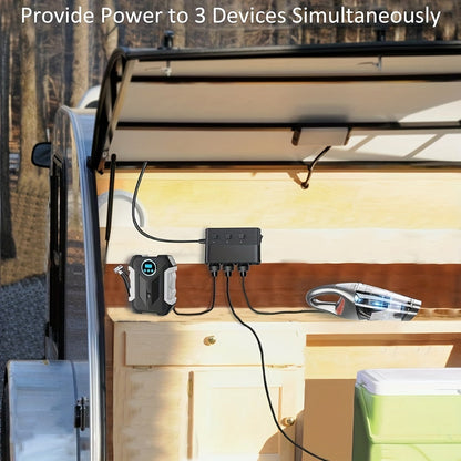 7 in 1 Car Charger Adapter Cigarette Lighter Plug Splitter Independent Switches