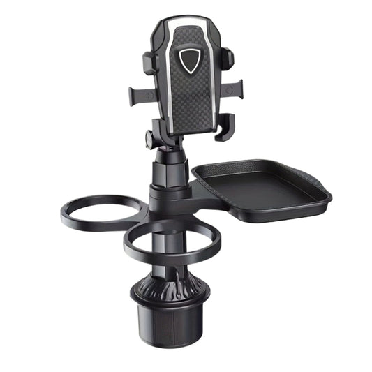 Universal 3in1 Car Cup Holder Tray Phone Mount Drink Food Table Tidy Organizer