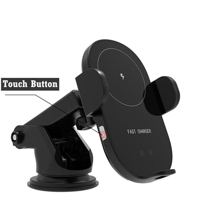 Automatic Clamping 15W Wireless Car Fast Charger Mount 2in1 Car Phone Holder